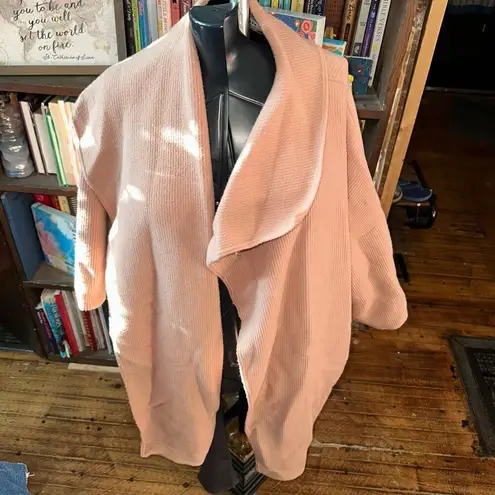 Alice + Olivia  Hester rose tan oversized knit ribbed XS/S coat