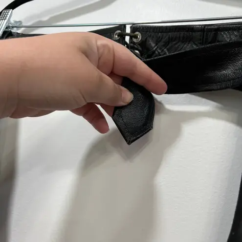 Vanguard Leather America Womens Motorcycle Pants Chaps Protection Black Buckle Size M