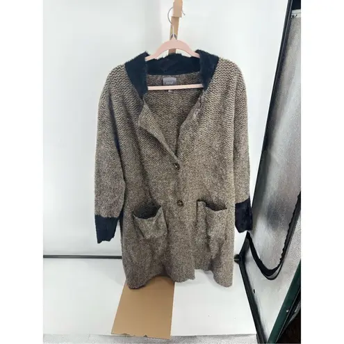 Lysse Cabin Faux Mink Long Coat Chevron Women’s Size Large/Extra large Pockets