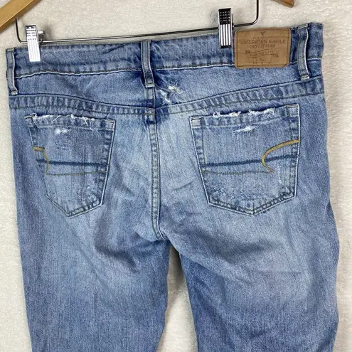 American Eagle  Womens Cropped Jeans AE Artist Size 10 Regular Distressed Y2K‎