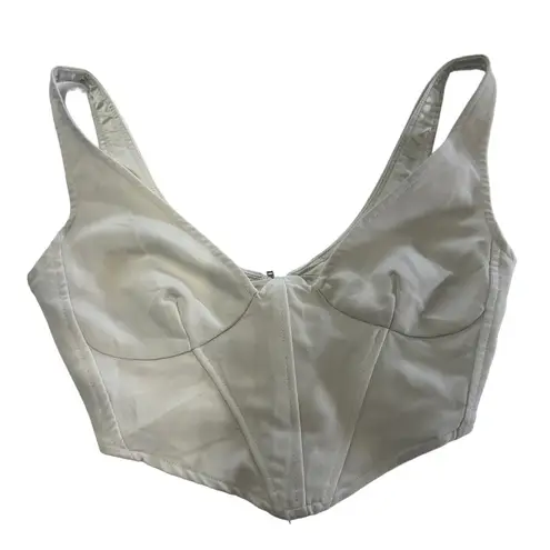 Bardot Top Womens 2 X Small White Bronte Corset Cropped