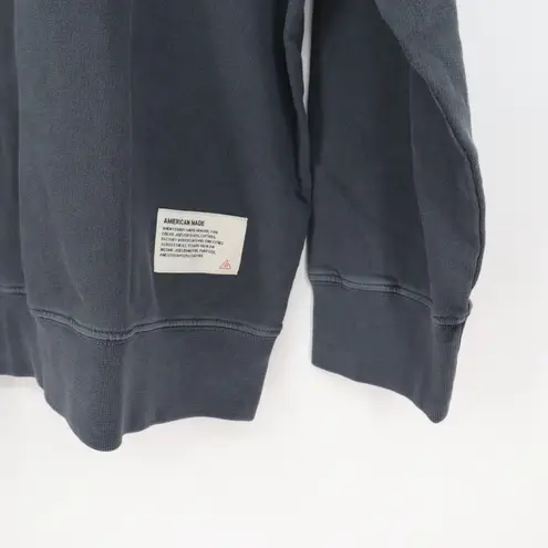 American Giant Crew Neck Sweatshirt Grey Textured Cotton Size L Made In USA Gray Size L