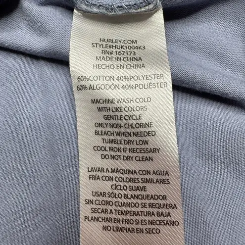 Hurley  Blue Graphic Tee with Pink and Yellow Accents