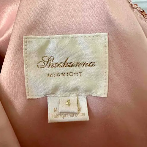 Shoshanna Dahlia Sequin One-Shoulder Ruffle Sleeve Minidress, Rose Gold / Pink,