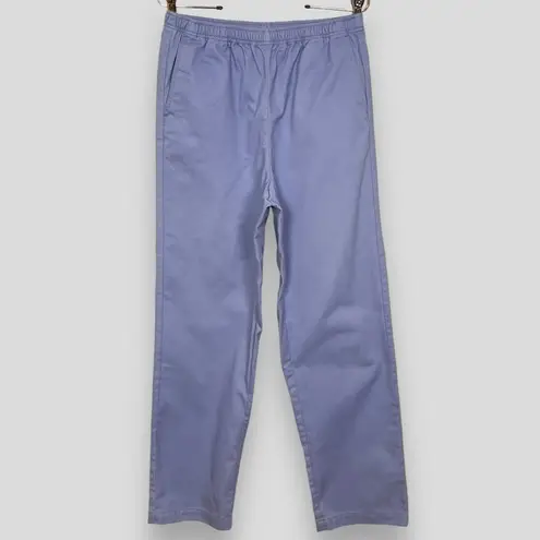 Appleseed's Pants Women Slacks Periwinkle Elastic Waistband Straight Leg Size 8 Blue