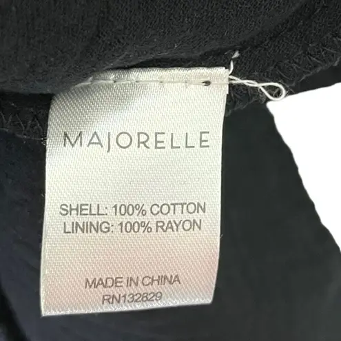 Majorelle Kalani Off Shoulder Mini Dress Smocked Black Women’s Size XS Crinkle