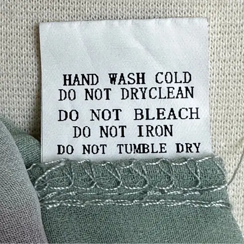 Davi & Dani Chiffon Overlay Dress Green Pink Flowy Ruched Neckline Tie Straps