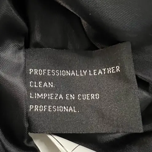 Attention Brand Trending Fitted Genuine Leather Moto Jacket MEDIUM