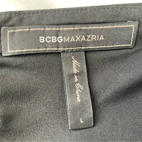 BCBG Maxazria Crop Black MIDI Off the Shoulder Top Size Large
