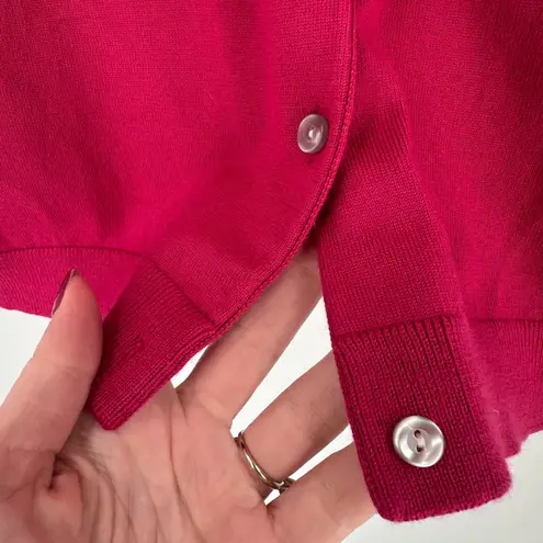 Lands' End  Cardigan Sweater Womens 2X Pink Crew Neck Mature Layering Plus