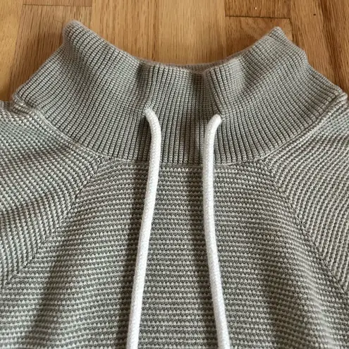 Varley maceo sweatshirt textured mockneck waffle knit 100% cotton size S