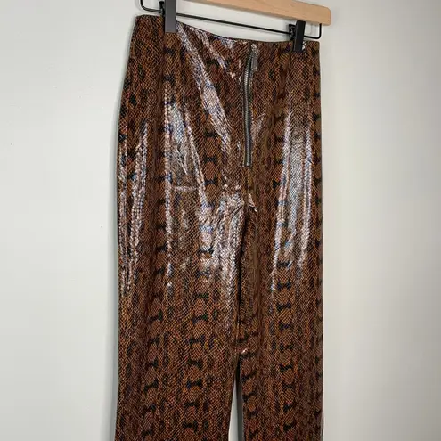 Macy's DANIELLE BERNSTAIN Faux Snakeskin Pants 4