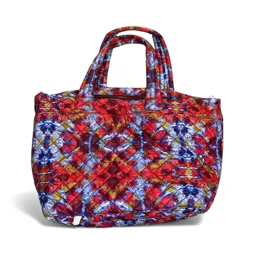 MZ Wallace New Metro Tote Deluxe Printed Quilted Nylon Bag Prism Red