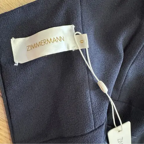 Zimmermann Crepe Strapless Dress in Navy NEW