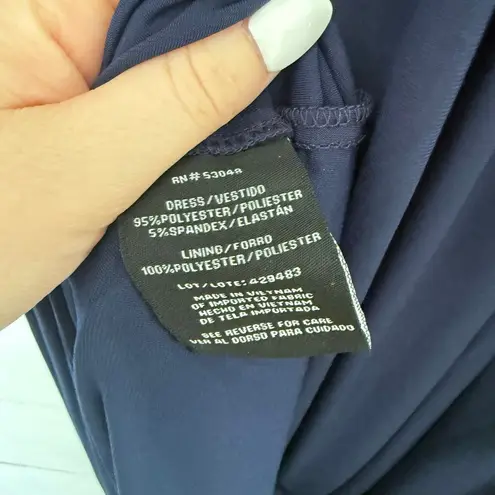 Morgan & Co Women’s 7 Navy Sequin Maxi Dress New Blue Size undefined