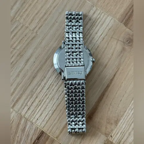 Seiko Tressia Solar Diamond Luxury Ladies Watch Pearl Dial Stainless Bracelet