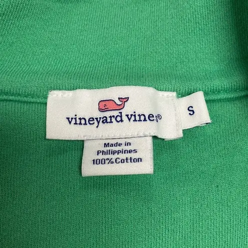 Vineyard Vines Shep 1/4 Zip Green Pink Pullover Shirt Size Small