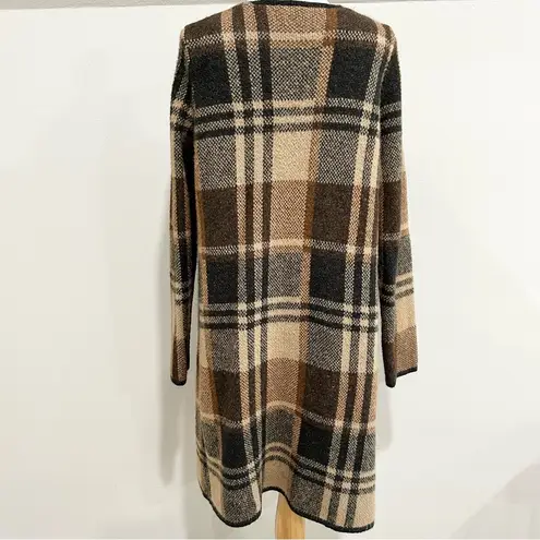 Fortune + Ivy Plaid Open Front Cardigan Sweater Large
