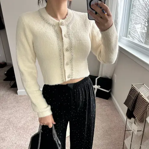 House of Harlow 1960 Cropped length Cardigan. Xs Silver