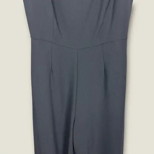 Julia Jordan Black Sleeveless Shoulder Bow Wide Leg Jumpsuit Pantsuit Size 6