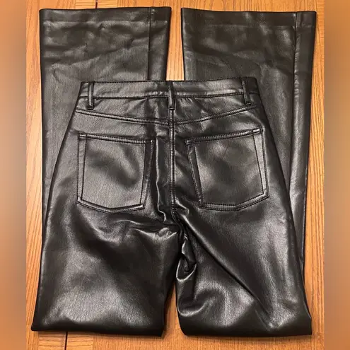 Wilfred Aritzia The Melina Flare Vegan Leather High-Rise Pants in Black Size 2