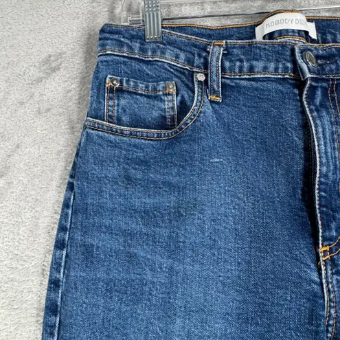 Nobody Denim Jeans Women 14 32" True Jean Cuff High Rise Slim Fit Fading Casual Blue