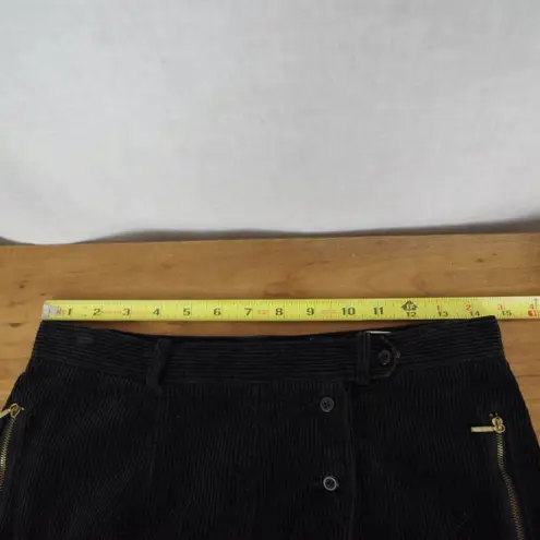 Jordache Vintage Asymmetrical Front Black Corduroy Pants