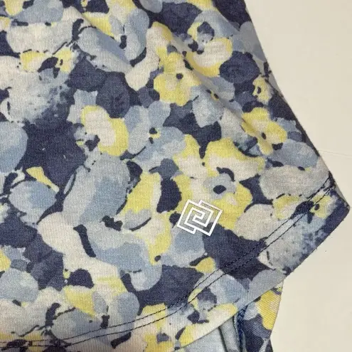 Zelos Geometric Print Shirt Tank Women's Size 1X Blue White Yellow Activewear