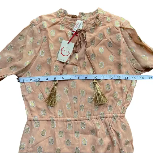 Raga NEW Kenna Womens Metallic Tiered Maxi Dress Size XS