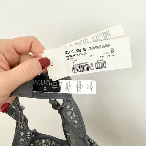 La Perla Studio 2 Lace Underwire Bra Gray Size 32B NWT