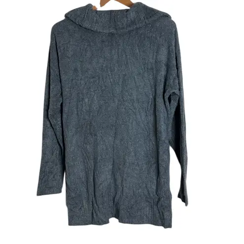 Barefoot Dreams Cozy Chic Lite Knit Half-Zip Kangaroo Pocket Tunic Sweater sz XL