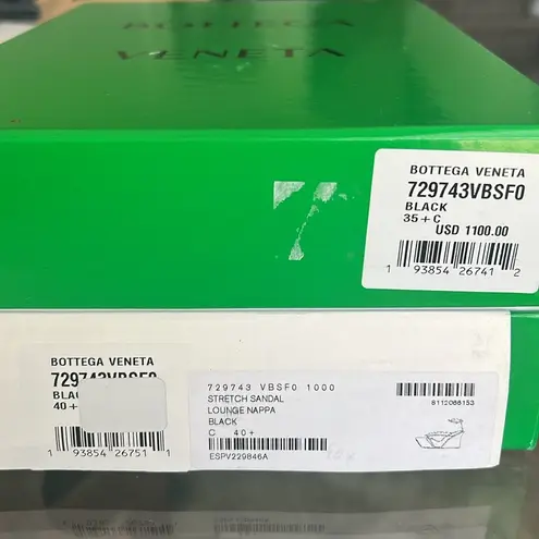 Bottega Veneta Stretch Strappy Sandals, Lounge Nappa Black Size 40.5 New $1,100