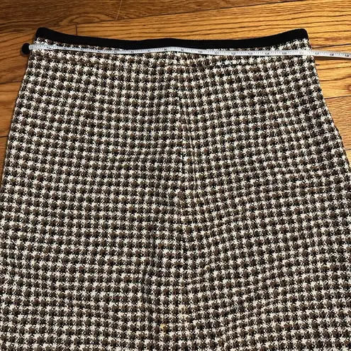 Brooks Brothers Black and White A-Line Skirt for Work