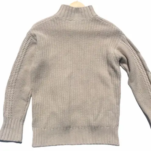 Tahari Cream Cable Knit Lambs Wool Sweater