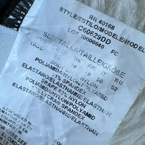 MiracleSuit Black One-Piece Swimsuit 16 DD Slimming Ruched Front Tummy Control