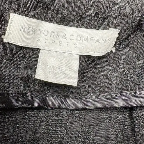 New York & Co Short Pencil Skirt Split Gray Black Cheetah Print Womens Size 6