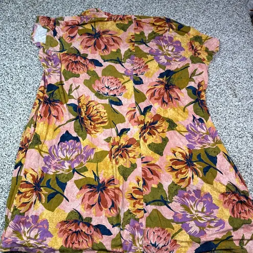 Terra & Sky Women's Plus 24W (3X) Floral Swing Dress Knee Length Casual