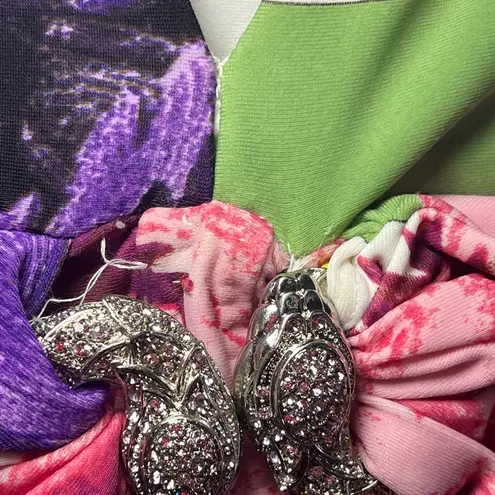 Roberto Cavalli • FLORAL W. SNAKE MIDI DRESS • GUC