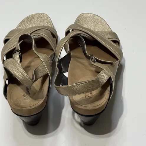 Series Gold Strappy Heel Sandals Size 9