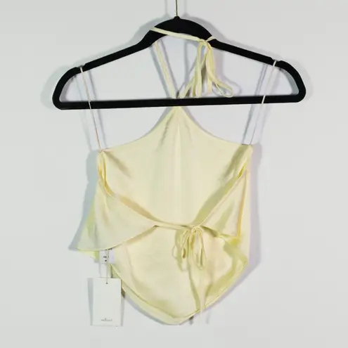 NEW Wilfred Aritzia Starcrossed Halter Neck Sleeveless Whipped Butter Crop Top