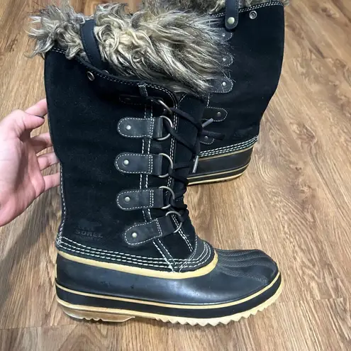 Sorel  Joan of Arctic black waterproof snow winter boots shoes women’s 7
