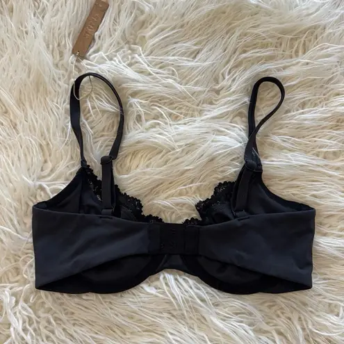 SKIMS Fits Everybody Lace Underwire Bra Onyx Size 34DD