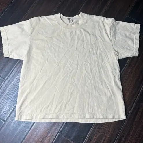 Los Angeles Apparel Crewneck tee shirt / garment dye USA cotton Wide Tee