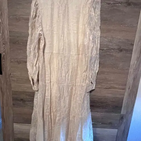 Moon River Long Dress Large Maxi Ivory bohemia long sleeve boho cottage core