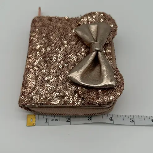 Lounge Fly Disney Rose Gold Sequined Minnie Mouse Wallet with Ears