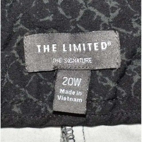 The Limited Women's Pants Size 20W Black Animal Snakeskin Print Pockets Straight