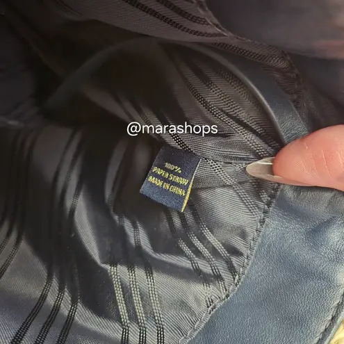 Brooks Brothers Straw Tote Bucket Bag