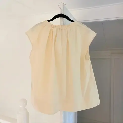 Soeur Tanger Poplin Shirt in Creme Size FR 38 Retail $185 Yellow Size M