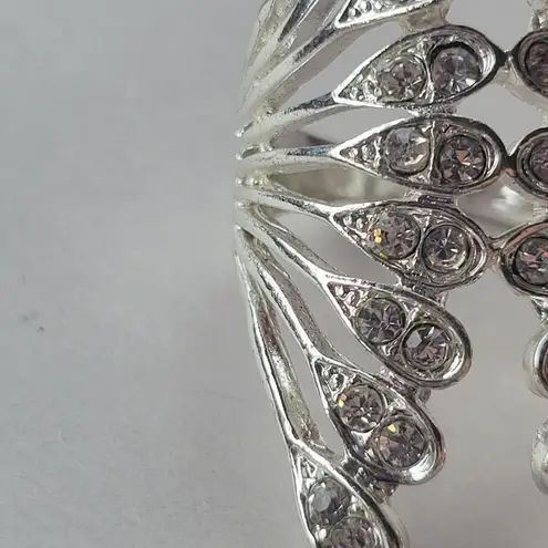 Vintage Bat Wing Unbranded Statement Ring Silver