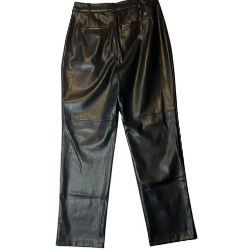 Rails Women's 4/6 Jo Faux Vegan Leather High Waisted Ankle Crop Pleated Pants